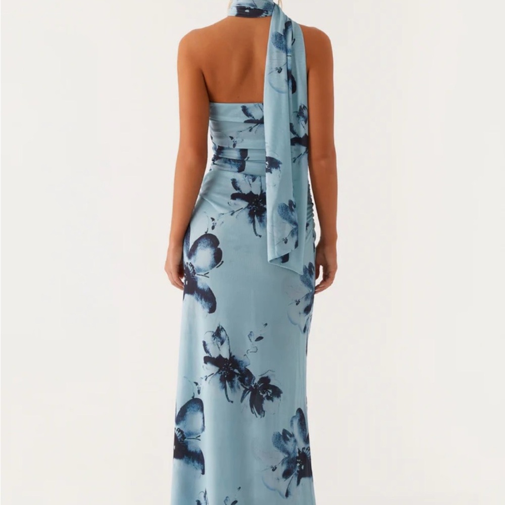 Peppermayo Light Blue Floral Maxi Dress with Navy Prints - Picture 2 of 7
